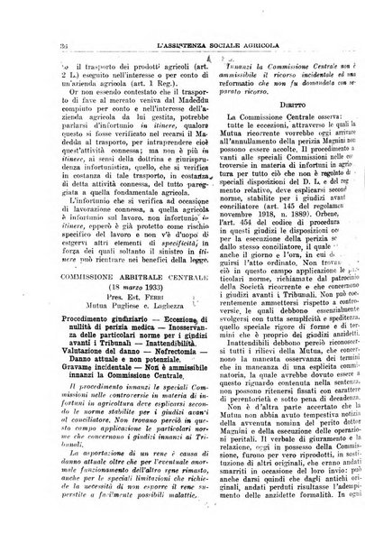 L'assistenza sociale agricola rivista mensile di infortunistica e assistenza sociale