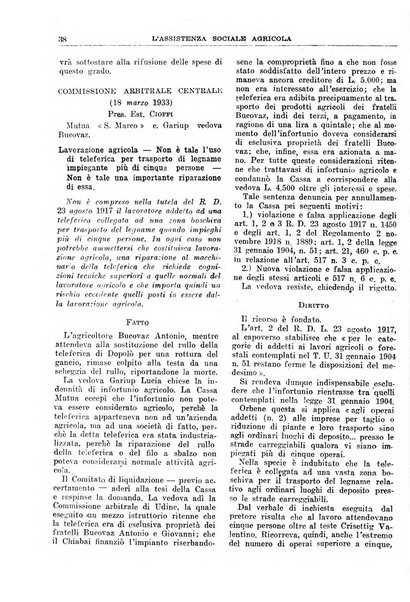 L'assistenza sociale agricola rivista mensile di infortunistica e assistenza sociale