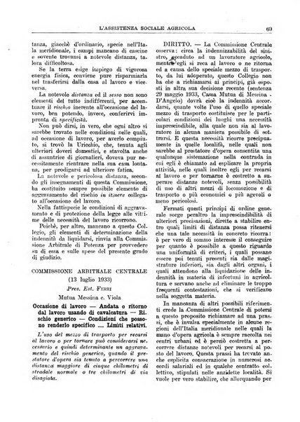 L'assistenza sociale agricola rivista mensile di infortunistica e assistenza sociale