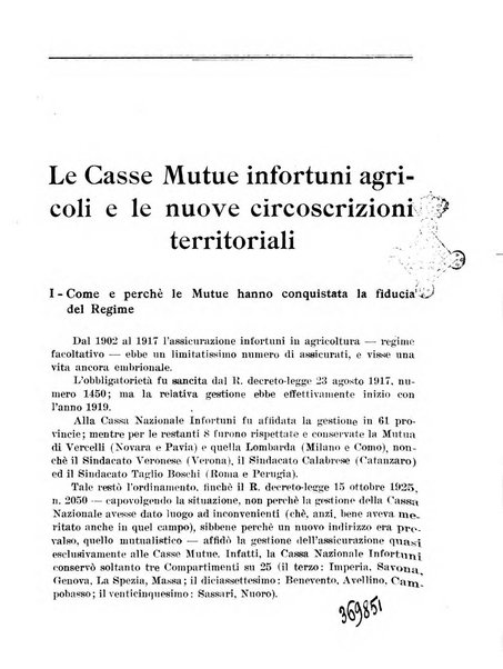 L'assistenza sociale agricola rivista mensile di infortunistica e assistenza sociale