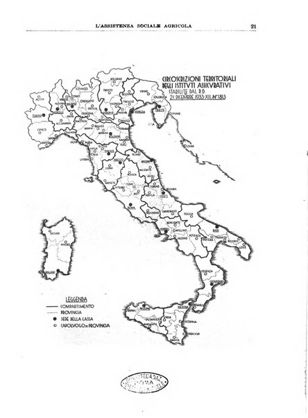 L'assistenza sociale agricola rivista mensile di infortunistica e assistenza sociale