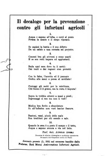 L'assistenza sociale agricola rivista mensile di infortunistica e assistenza sociale