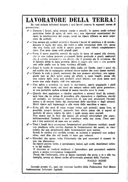 L'assistenza sociale agricola rivista mensile di infortunistica e assistenza sociale