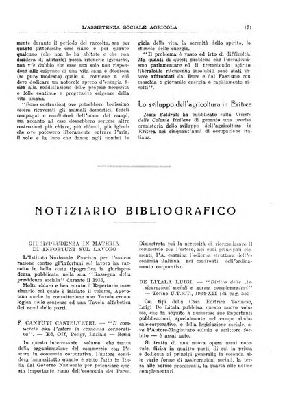 L'assistenza sociale agricola rivista mensile di infortunistica e assistenza sociale