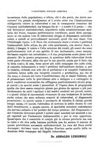 L'assistenza sociale agricola rivista mensile di infortunistica e assistenza sociale