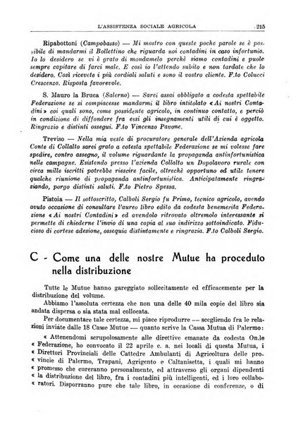 L'assistenza sociale agricola rivista mensile di infortunistica e assistenza sociale