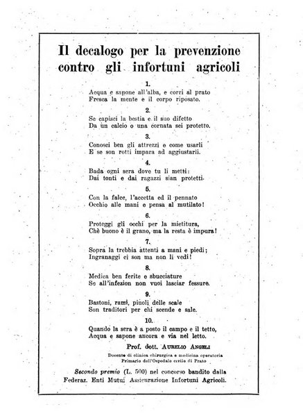 L'assistenza sociale agricola rivista mensile di infortunistica e assistenza sociale