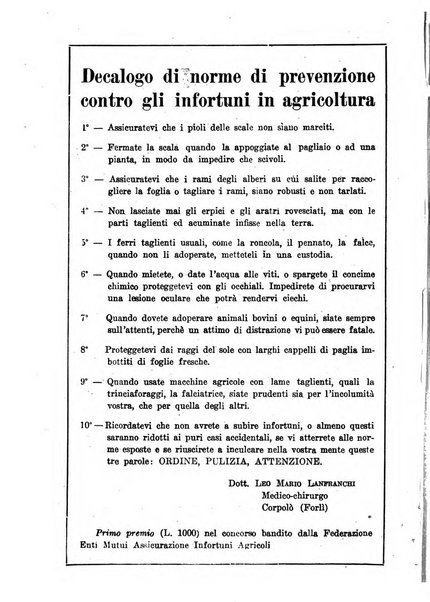 L'assistenza sociale agricola rivista mensile di infortunistica e assistenza sociale