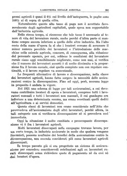 L'assistenza sociale agricola rivista mensile di infortunistica e assistenza sociale