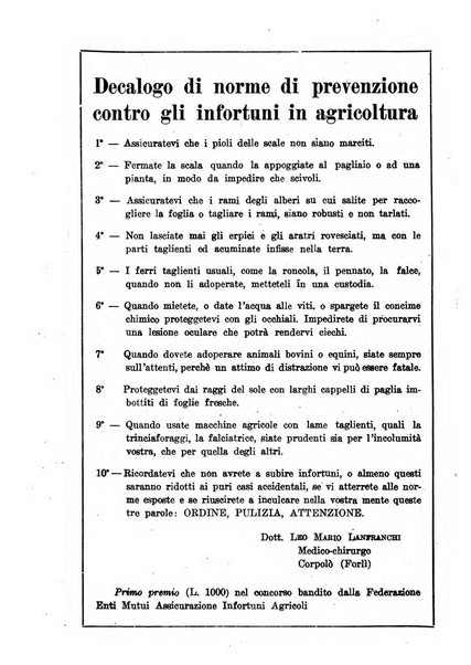 L'assistenza sociale agricola rivista mensile di infortunistica e assistenza sociale