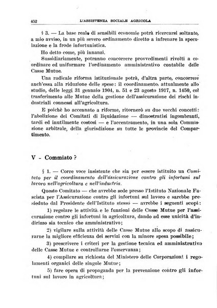 L'assistenza sociale agricola rivista mensile di infortunistica e assistenza sociale