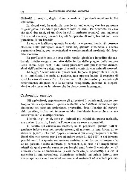 L'assistenza sociale agricola rivista mensile di infortunistica e assistenza sociale