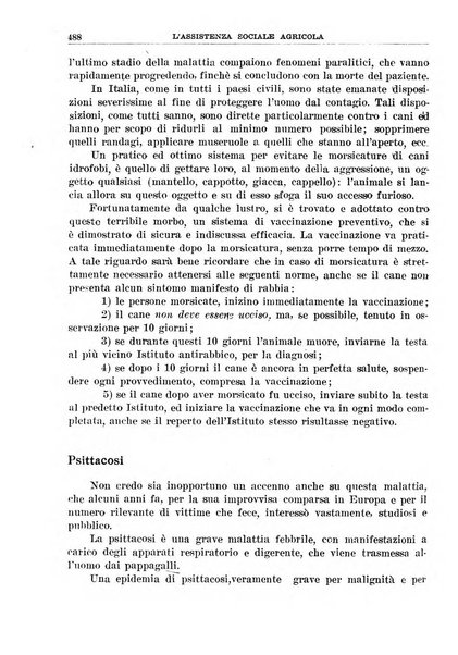 L'assistenza sociale agricola rivista mensile di infortunistica e assistenza sociale