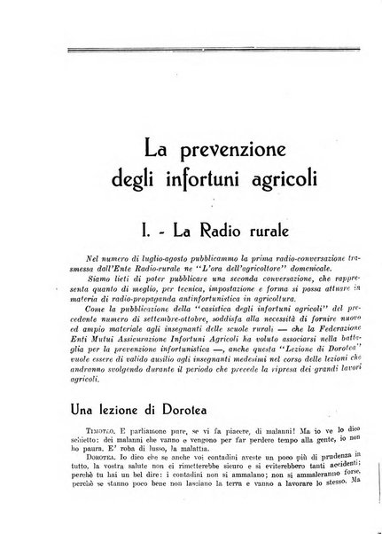 L'assistenza sociale agricola rivista mensile di infortunistica e assistenza sociale