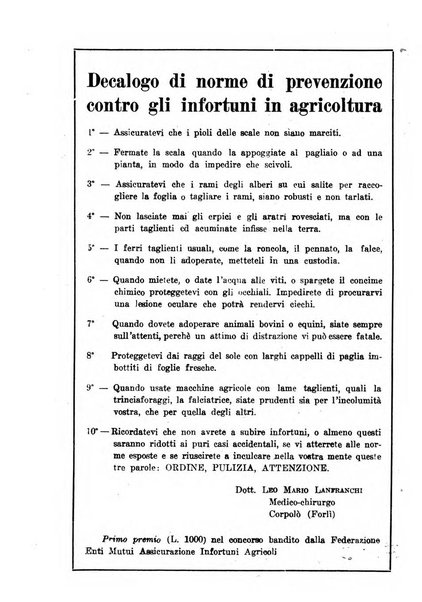 L'assistenza sociale agricola rivista mensile di infortunistica e assistenza sociale