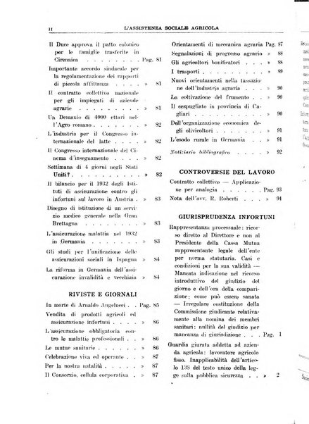 L'assistenza sociale agricola rivista mensile di infortunistica e assistenza sociale