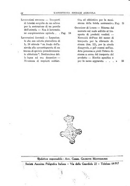 L'assistenza sociale agricola rivista mensile di infortunistica e assistenza sociale