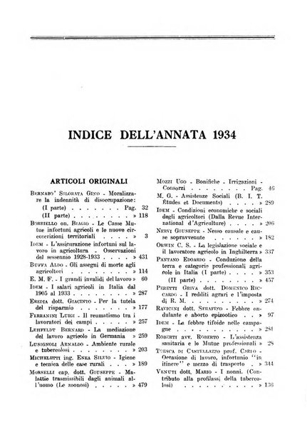 L'assistenza sociale agricola rivista mensile di infortunistica e assistenza sociale