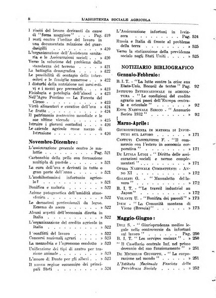 L'assistenza sociale agricola rivista mensile di infortunistica e assistenza sociale