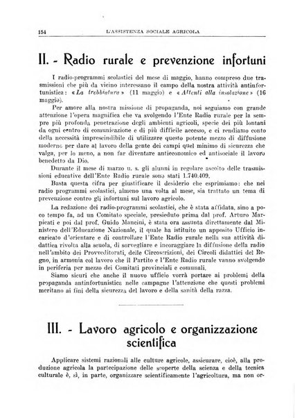 L'assistenza sociale agricola rivista mensile di infortunistica e assistenza sociale