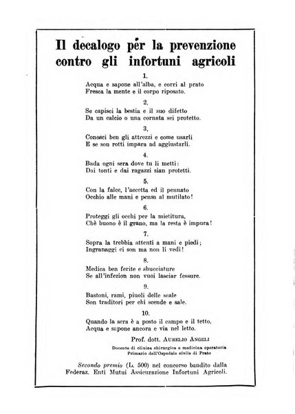 L'assistenza sociale agricola rivista mensile di infortunistica e assistenza sociale