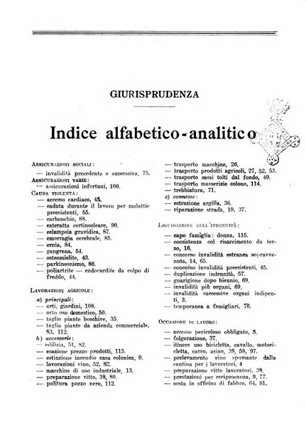 L'assistenza sociale agricola rivista mensile di infortunistica e assistenza sociale