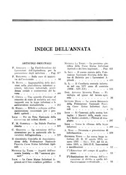 L'assistenza sociale agricola rivista mensile di infortunistica e assistenza sociale