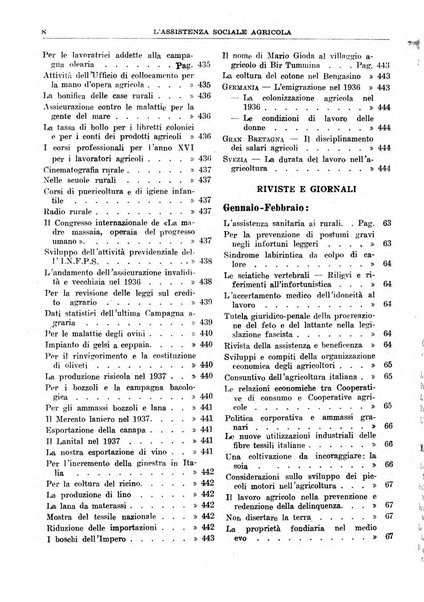 L'assistenza sociale agricola rivista mensile di infortunistica e assistenza sociale