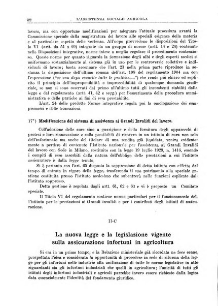 L'assistenza sociale agricola rivista mensile di infortunistica e assistenza sociale