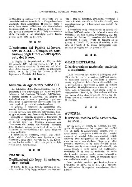 L'assistenza sociale agricola rivista mensile di infortunistica e assistenza sociale