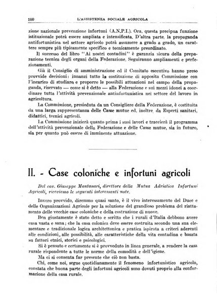 L'assistenza sociale agricola rivista mensile di infortunistica e assistenza sociale