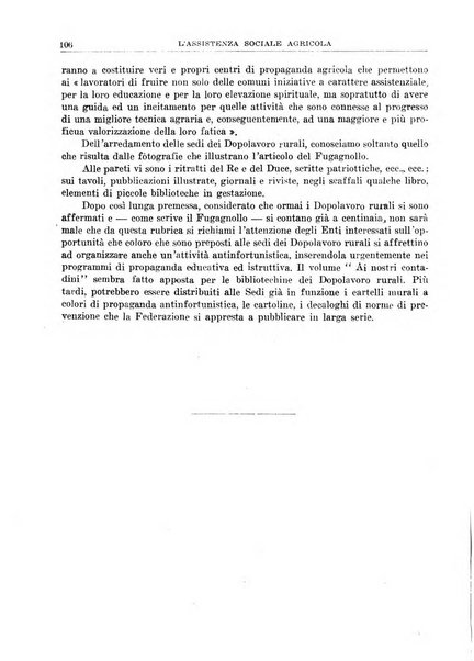 L'assistenza sociale agricola rivista mensile di infortunistica e assistenza sociale