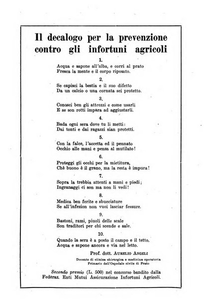 L'assistenza sociale agricola rivista mensile di infortunistica e assistenza sociale