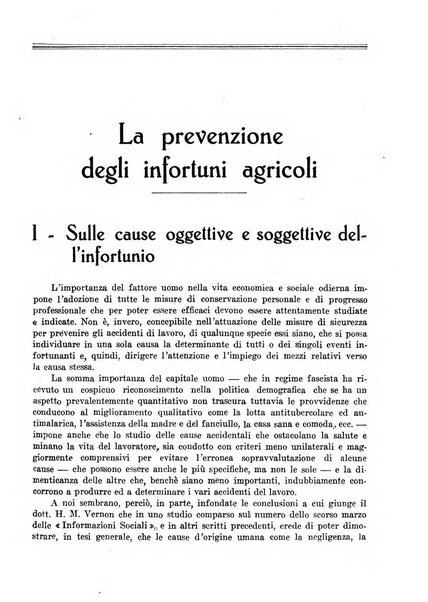 L'assistenza sociale agricola rivista mensile di infortunistica e assistenza sociale