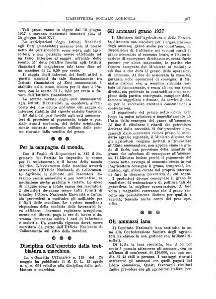 L'assistenza sociale agricola rivista mensile di infortunistica e assistenza sociale