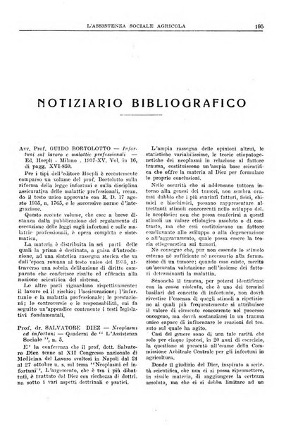 L'assistenza sociale agricola rivista mensile di infortunistica e assistenza sociale