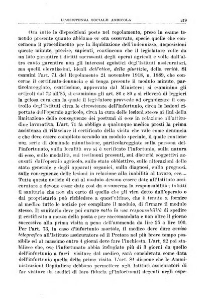 L'assistenza sociale agricola rivista mensile di infortunistica e assistenza sociale