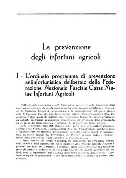 L'assistenza sociale agricola rivista mensile di infortunistica e assistenza sociale