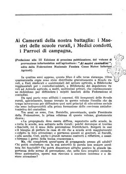 L'assistenza sociale agricola rivista mensile di infortunistica e assistenza sociale