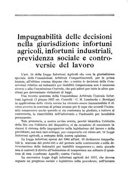 L'assistenza sociale agricola rivista mensile di infortunistica e assistenza sociale