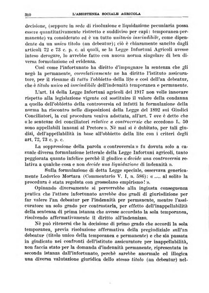 L'assistenza sociale agricola rivista mensile di infortunistica e assistenza sociale