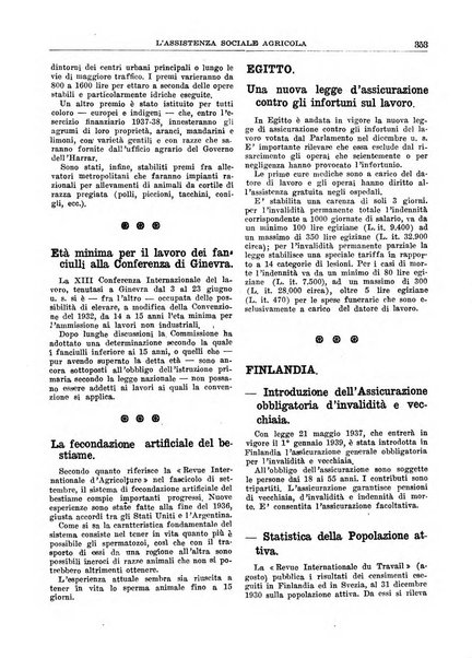 L'assistenza sociale agricola rivista mensile di infortunistica e assistenza sociale