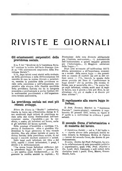 L'assistenza sociale agricola rivista mensile di infortunistica e assistenza sociale