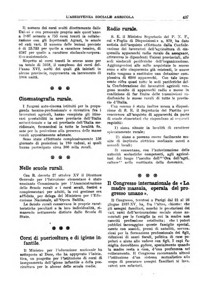 L'assistenza sociale agricola rivista mensile di infortunistica e assistenza sociale