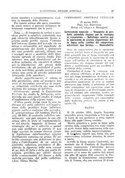 L'assistenza sociale agricola rivista mensile di infortunistica e assistenza sociale