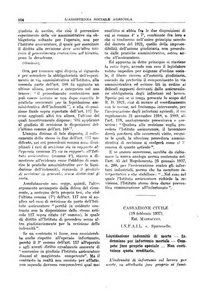 L'assistenza sociale agricola rivista mensile di infortunistica e assistenza sociale