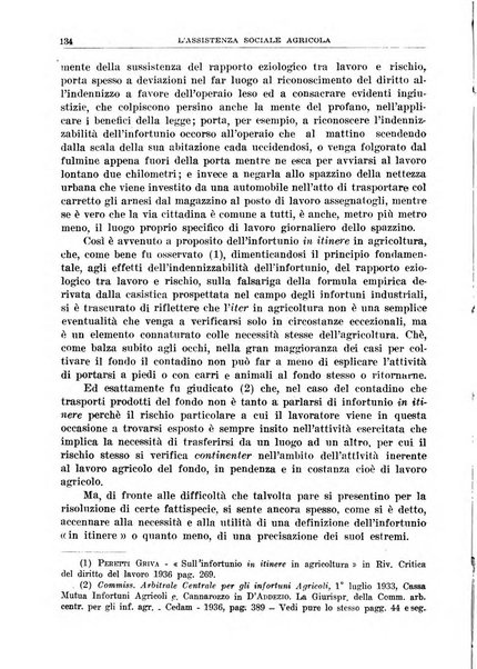 L'assistenza sociale agricola rivista mensile di infortunistica e assistenza sociale