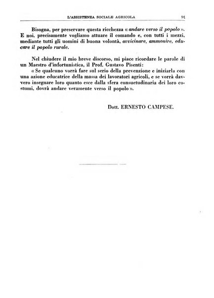 L'assistenza sociale agricola rivista mensile di infortunistica e assistenza sociale