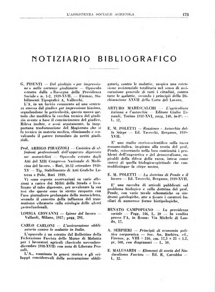 L'assistenza sociale agricola rivista mensile di infortunistica e assistenza sociale