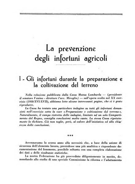 L'assistenza sociale agricola rivista mensile di infortunistica e assistenza sociale